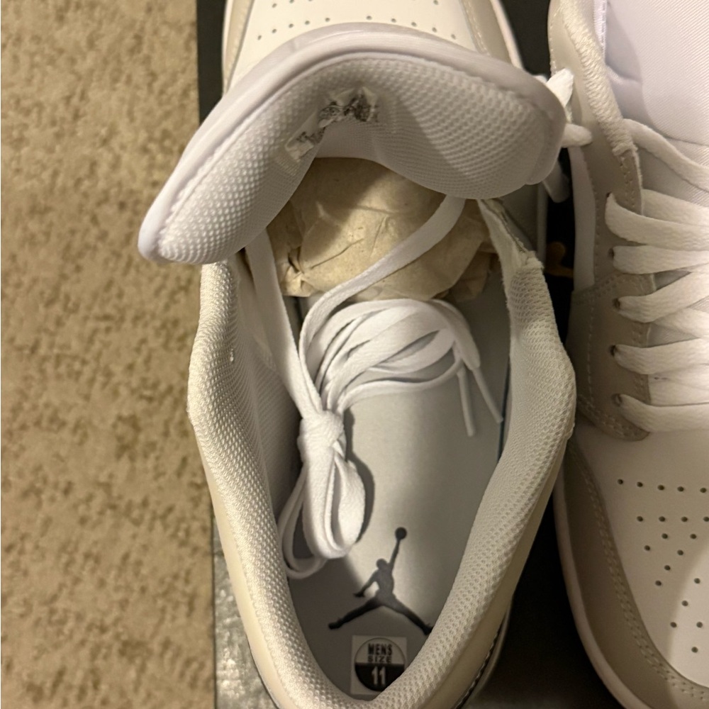Jordan 1 low White, Grey, Navy Blue- New Never Worn - Picture 5 of 5